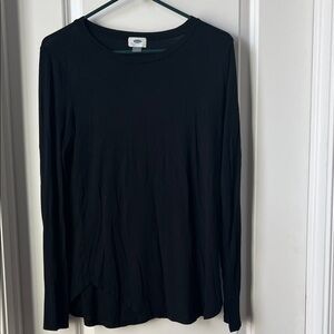 Old Navy Classic Black Long Sleeve Shirt